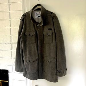 Ezekiel Mens Grey Herringbone Jacket XL